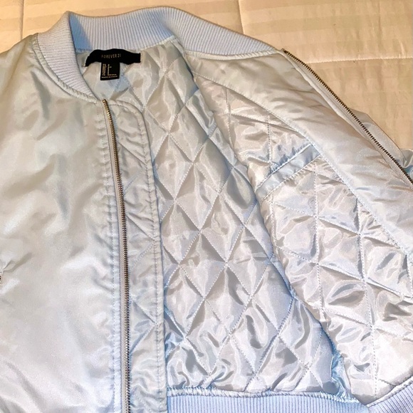 Light Blue Bomber Jacket - Picture 4 of 4